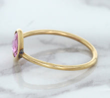 Load image into Gallery viewer, 1.09ct. Pear Pink Sapphire Ring in 14K Rose Gold