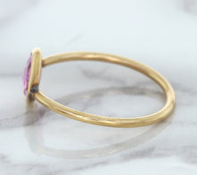 Load image into Gallery viewer, 1.09ct. Pear Pink Sapphire Ring in 14K Rose Gold