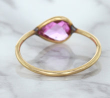 Load image into Gallery viewer, 1.09ct. Pear Pink Sapphire Ring in 14K Rose Gold