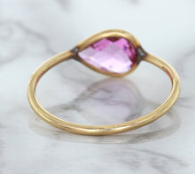 Load image into Gallery viewer, 1.09ct. Pear Pink Sapphire Ring in 14K Rose Gold