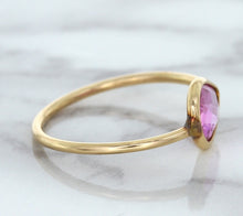 Load image into Gallery viewer, 1.09ct. Pear Pink Sapphire Ring in 14K Rose Gold