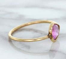 Load image into Gallery viewer, 1.09ct. Pear Pink Sapphire Ring in 14K Rose Gold