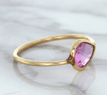 Load image into Gallery viewer, 1.09ct. Pear Pink Sapphire Ring in 14K Rose Gold