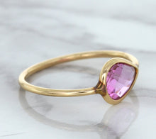 Load image into Gallery viewer, 1.09ct. Pear Pink Sapphire Ring in 14K Rose Gold