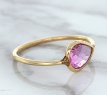 Load image into Gallery viewer, 1.09ct. Pear Pink Sapphire Ring in 14K Rose Gold