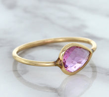 Load image into Gallery viewer, 1.09ct. Pear Pink Sapphire Ring in 14K Rose Gold