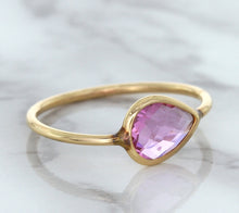 Load image into Gallery viewer, 1.09ct. Pear Pink Sapphire Ring in 14K Rose Gold