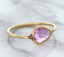 Load image into Gallery viewer, 1.09ct. Pear Pink Sapphire Ring in 14K Rose Gold