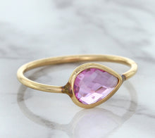Load image into Gallery viewer, 1.09ct. Pear Pink Sapphire Ring in 14K Rose Gold