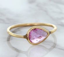 Load image into Gallery viewer, 1.09ct. Pear Pink Sapphire Ring in 14K Rose Gold