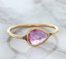 Load image into Gallery viewer, 1.09ct. Pear Pink Sapphire Ring in 14K Rose Gold
