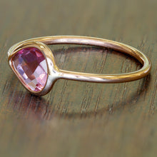 Load image into Gallery viewer, 1.09ct. Pear Pink Sapphire Ring in 14K Rose Gold