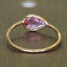 Load image into Gallery viewer, 1.09ct. Pear Pink Sapphire Ring in 14K Rose Gold