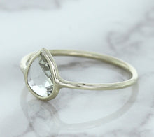 Load image into Gallery viewer, 0.84ct. Pear Shape White Sapphire Ring in 14K White Gold