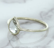Load image into Gallery viewer, 0.84ct. Pear Shape White Sapphire Ring in 14K White Gold