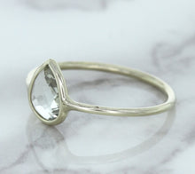 Load image into Gallery viewer, 0.84ct. Pear Shape White Sapphire Ring in 14K White Gold