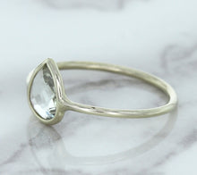Load image into Gallery viewer, 0.84ct. Pear Shape White Sapphire Ring in 14K White Gold