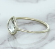 Load image into Gallery viewer, 0.84ct. Pear Shape White Sapphire Ring in 14K White Gold