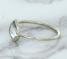 Load image into Gallery viewer, 0.84ct. Pear Shape White Sapphire Ring in 14K White Gold
