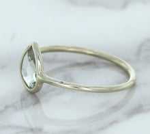 Load image into Gallery viewer, 0.84ct. Pear Shape White Sapphire Ring in 14K White Gold