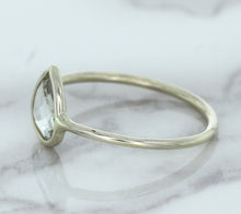 Load image into Gallery viewer, 0.84ct. Pear Shape White Sapphire Ring in 14K White Gold