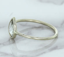 Load image into Gallery viewer, 0.84ct. Pear Shape White Sapphire Ring in 14K White Gold