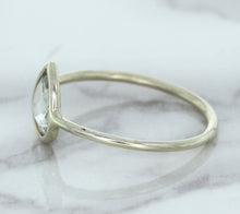 Load image into Gallery viewer, 0.84ct. Pear Shape White Sapphire Ring in 14K White Gold