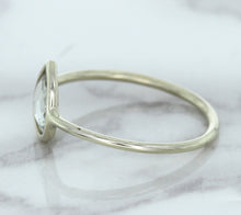 Load image into Gallery viewer, 0.84ct. Pear Shape White Sapphire Ring in 14K White Gold
