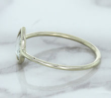 Load image into Gallery viewer, 0.84ct. Pear Shape White Sapphire Ring in 14K White Gold