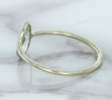 Load image into Gallery viewer, 0.84ct. Pear Shape White Sapphire Ring in 14K White Gold