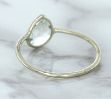 Load image into Gallery viewer, 0.84ct. Pear Shape White Sapphire Ring in 14K White Gold