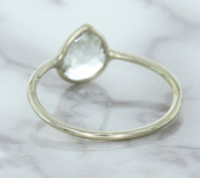 Load image into Gallery viewer, 0.84ct. Pear Shape White Sapphire Ring in 14K White Gold