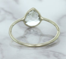 Load image into Gallery viewer, 0.84ct. Pear Shape White Sapphire Ring in 14K White Gold