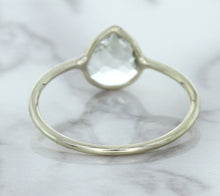 Load image into Gallery viewer, 0.84ct. Pear Shape White Sapphire Ring in 14K White Gold