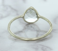Load image into Gallery viewer, 0.84ct. Pear Shape White Sapphire Ring in 14K White Gold
