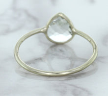 Load image into Gallery viewer, 0.84ct. Pear Shape White Sapphire Ring in 14K White Gold