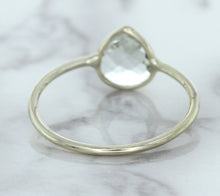 Load image into Gallery viewer, 0.84ct. Pear Shape White Sapphire Ring in 14K White Gold