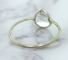 Load image into Gallery viewer, 0.84ct. Pear Shape White Sapphire Ring in 14K White Gold