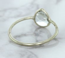 Load image into Gallery viewer, 0.84ct. Pear Shape White Sapphire Ring in 14K White Gold