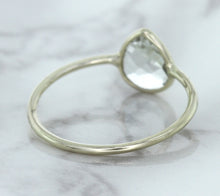 Load image into Gallery viewer, 0.84ct. Pear Shape White Sapphire Ring in 14K White Gold