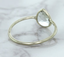 Load image into Gallery viewer, 0.84ct. Pear Shape White Sapphire Ring in 14K White Gold