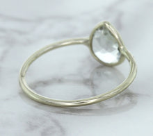 Load image into Gallery viewer, 0.84ct. Pear Shape White Sapphire Ring in 14K White Gold