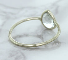 Load image into Gallery viewer, 0.84ct. Pear Shape White Sapphire Ring in 14K White Gold