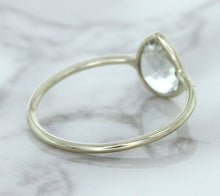 Load image into Gallery viewer, 0.84ct. Pear Shape White Sapphire Ring in 14K White Gold