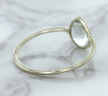 Load image into Gallery viewer, 0.84ct. Pear Shape White Sapphire Ring in 14K White Gold