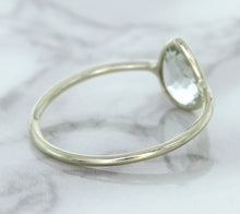 Load image into Gallery viewer, 0.84ct. Pear Shape White Sapphire Ring in 14K White Gold