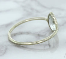 Load image into Gallery viewer, 0.84ct. Pear Shape White Sapphire Ring in 14K White Gold