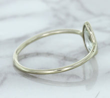 Load image into Gallery viewer, 0.84ct. Pear Shape White Sapphire Ring in 14K White Gold