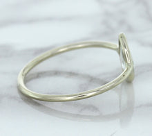 Load image into Gallery viewer, 0.84ct. Pear Shape White Sapphire Ring in 14K White Gold