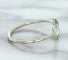 Load image into Gallery viewer, 0.84ct. Pear Shape White Sapphire Ring in 14K White Gold
